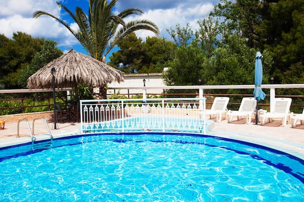 Swimming pool with stair at hotel Greece