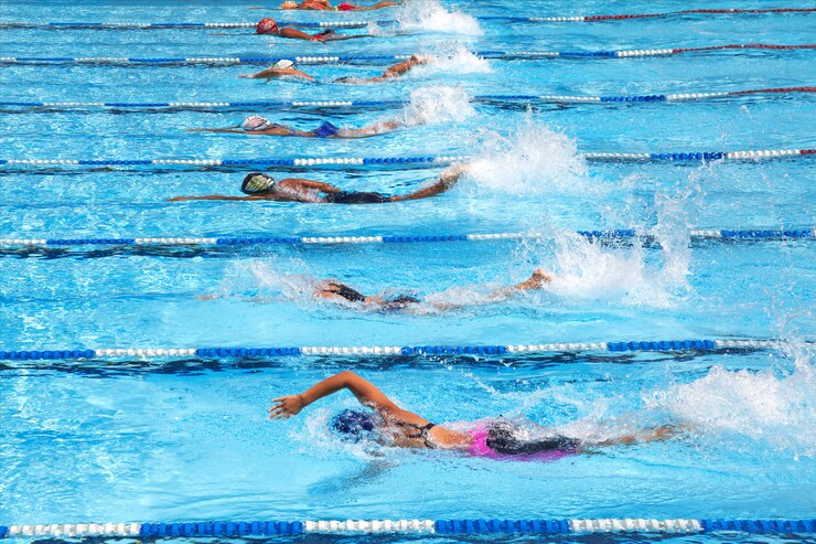 Swimming in the pool