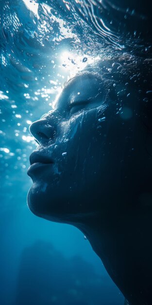 Foto album fotografico visivo di nuoto pieno della bellezza dei momenti di nuoto