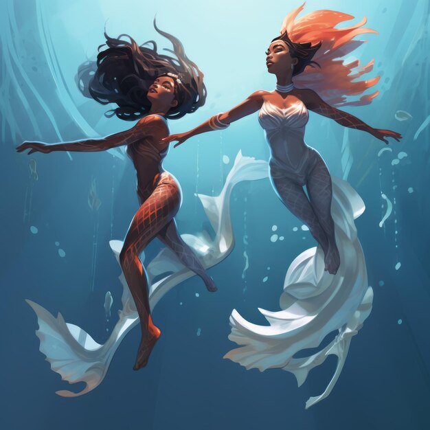 Swimming Symphony The Enchanting Twin Mermaids Unveiled Chip Zdarsky's Breathtaking Full Body Conc