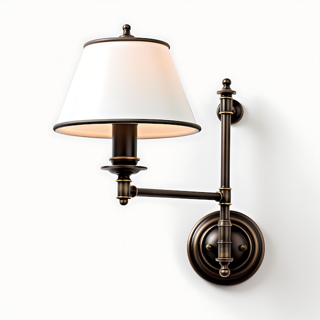 Photo swing arm lamp stylish isolated design for podcasting content creation and room decor