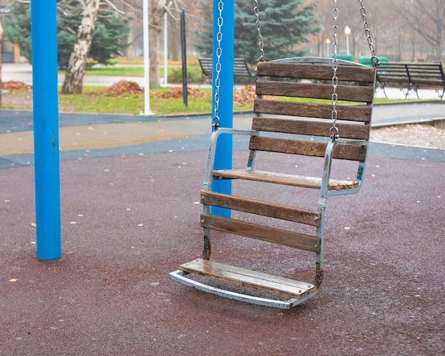 Swing for disabled people in the park