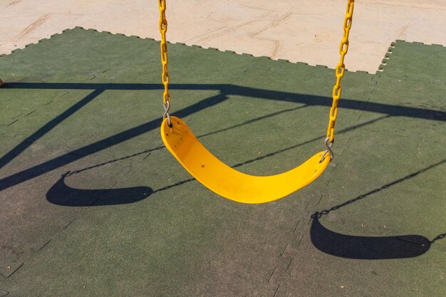 Swing in the park without people