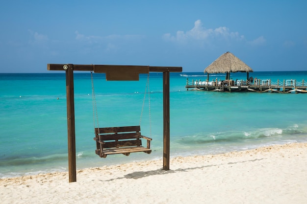 Swings on the coast of the caribbean