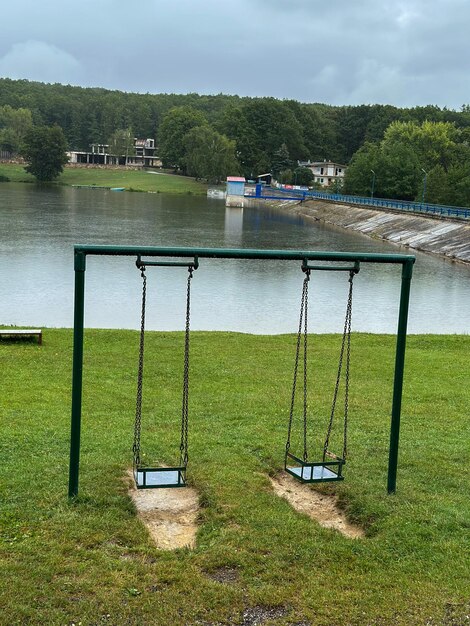 swings near the lake