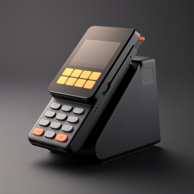 Photo swipe machine digital payment concept