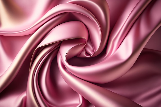 Swirl roll of silk cotton fabric texture