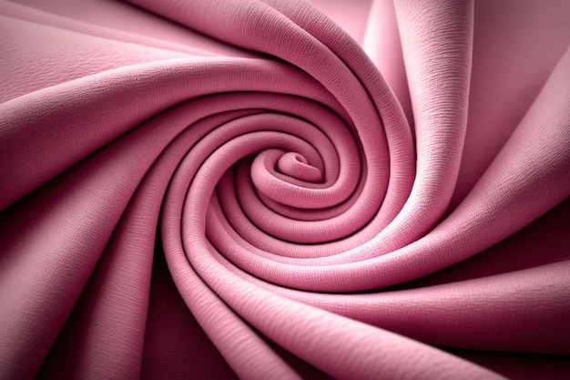 Swirl roll of silk cotton fabric texture