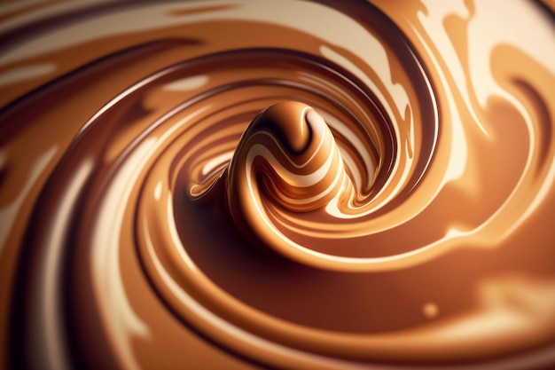 Swirl sweet caramel background AI Generative