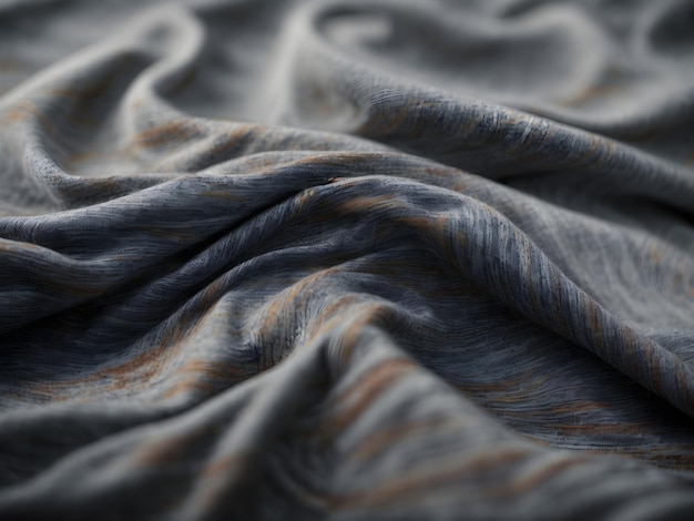 Swirled Grey Fabric Texture Cotton Wool Spandex