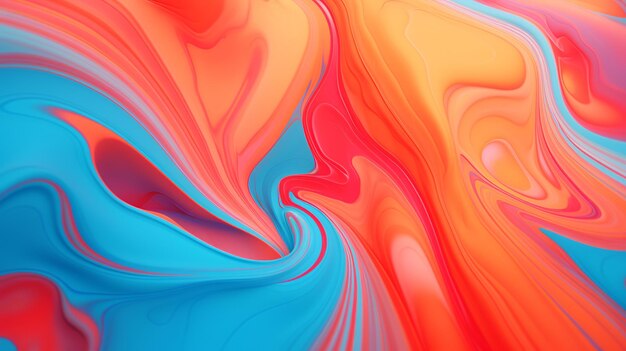 Photo swirled pigment painting abstract background colorful swirls fluid art pigment swirling abstrac