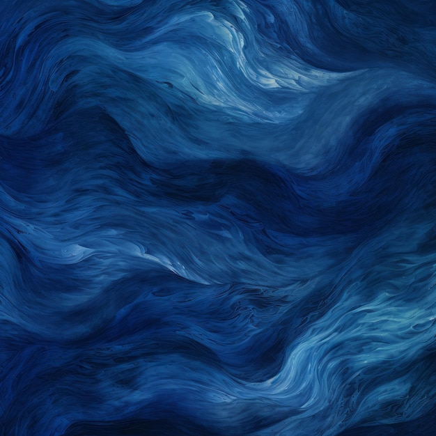 Swirled Seas Exploring the Navy Blue and Royal Blue Melange with Delicate Distress and Textured Int