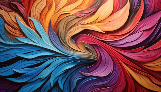 Swirled shapes in a colorful pattern