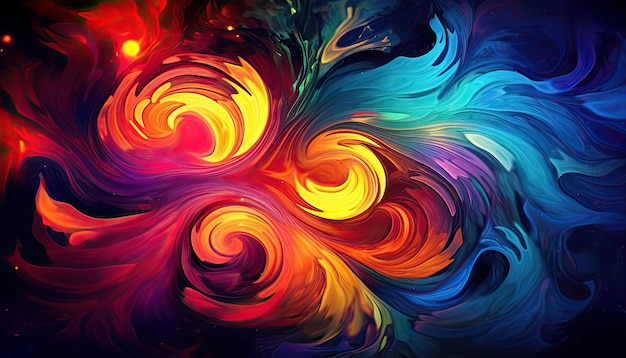 Swirled shapes in a colorful pattern