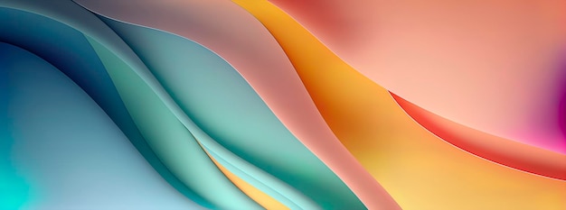 Swirling abstract banner with pastel colors