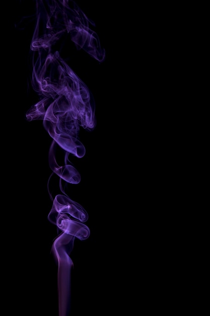 Swirling abstract purple smoke