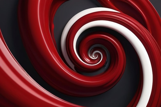 Foto sfondo vorticoso superficie fluida a spirale colore rosso intenso con spazio per il testo