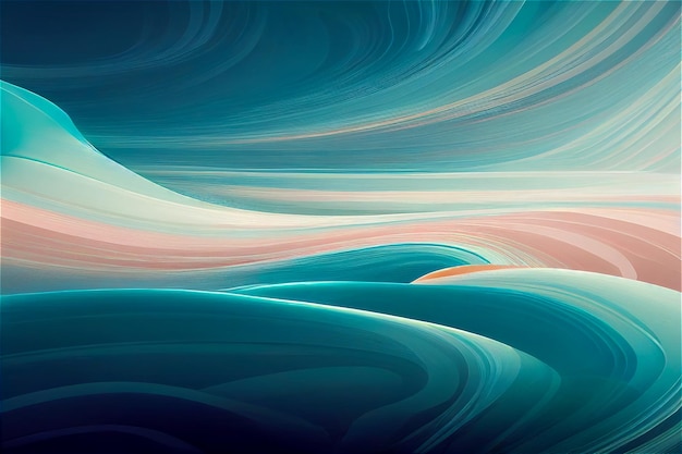 Swirling blue and coral background