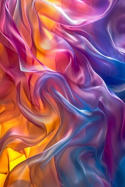 Swirling colorful vortex of paint mixture resembling artists palette