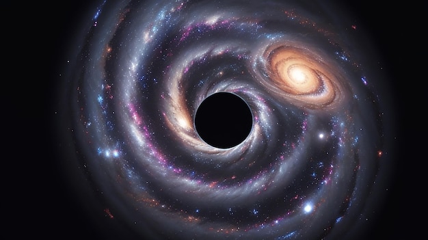 Swirling Galaxies and the Mysterious Black Hole