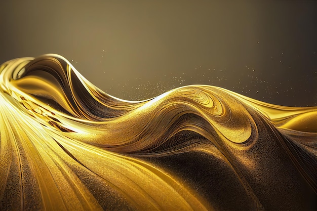 Swirling golden background