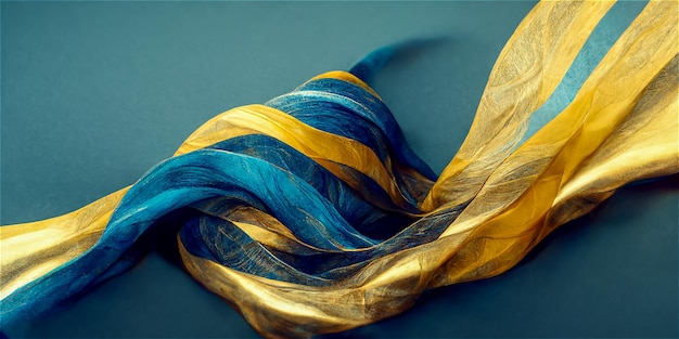 Swirling golden and blue background