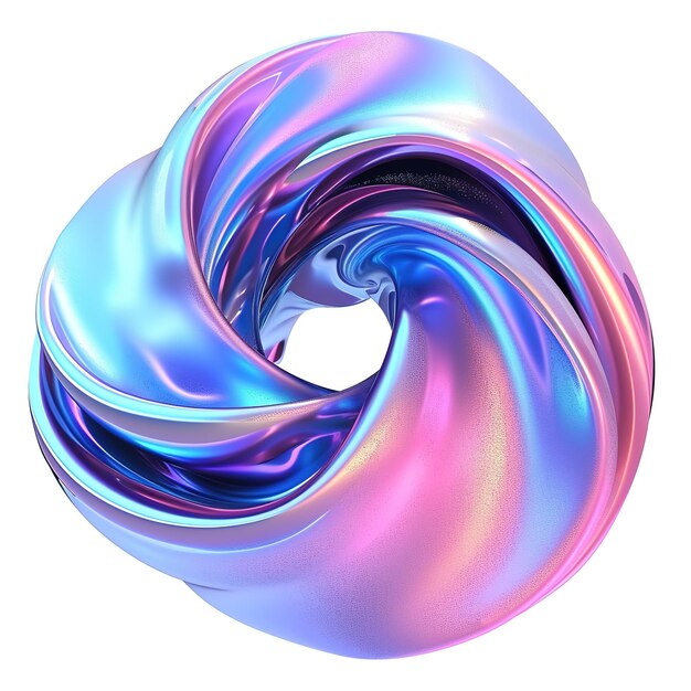 Swirling holographic abstract object