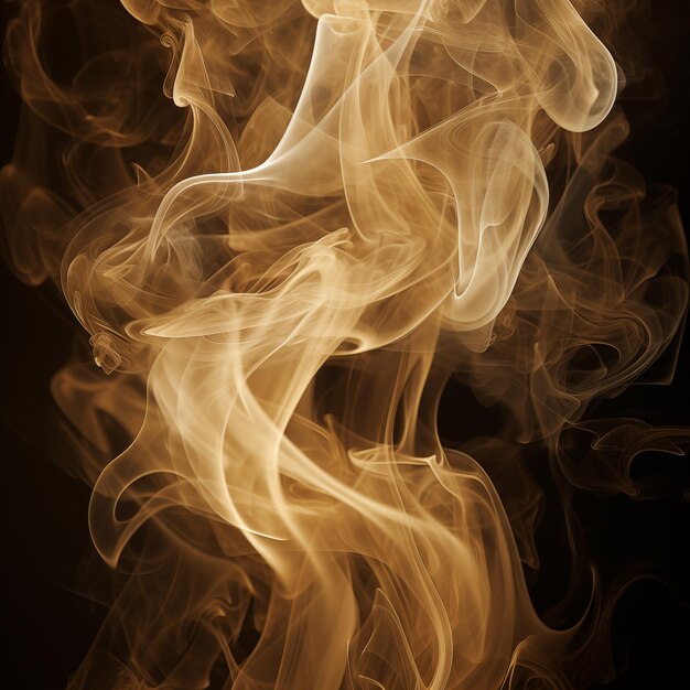 Photo swirling sepia smoke dynamic abstract vapor