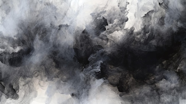Swirling smoke with black background Black and white theme Abstract wallpaper