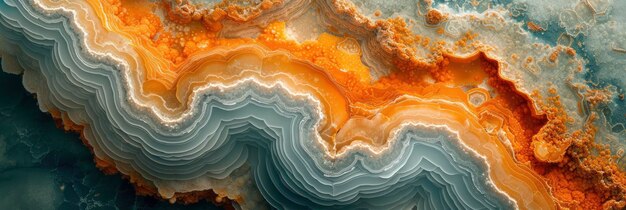 Swirling Steaming Hot Spring Mineral Depos Background Image