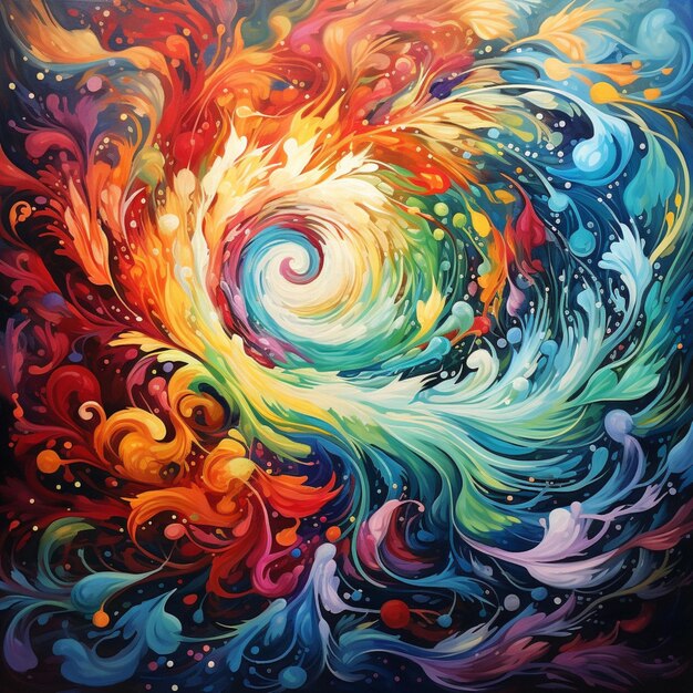 A swirling symphony of vibrant colors