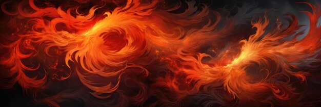 a swirling vortex of fiery reds and oranges igniting the canvas of passionate flames