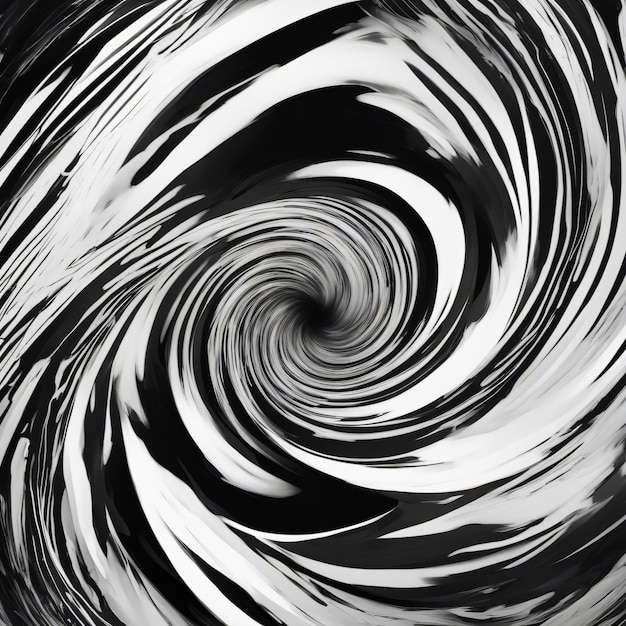 Photo swirling vortex of white and black lightning