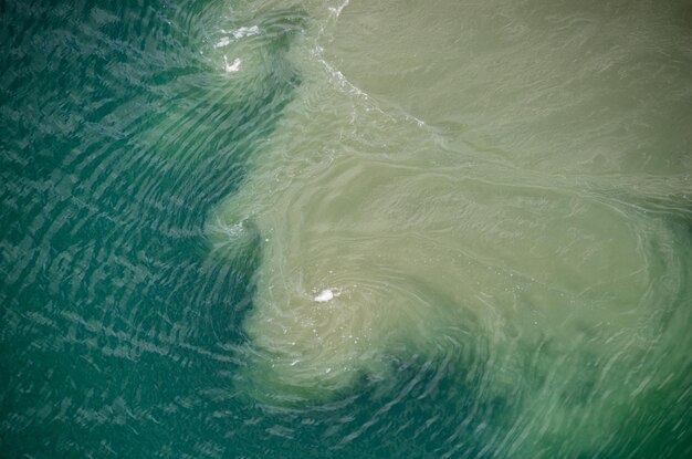 海の渦巻く水