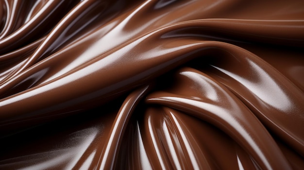 背景としてチョコレートクリームの巻き 熱いチョコ