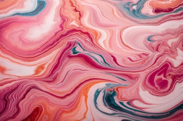 Swirls of marble or the ripples of agate liquid marble texture with pink colors abstract painting background for wallpapers posters cards invitations websites fluid art