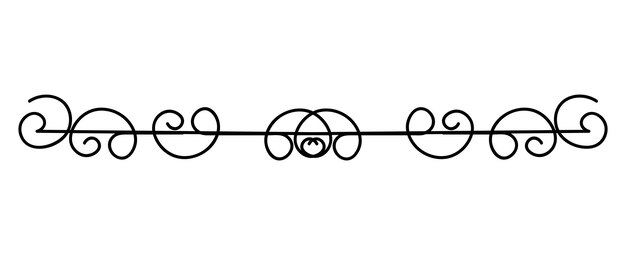 Foto divisore vorticoso di set di linee nere mostrando la bellezza dei modelli vorticosi