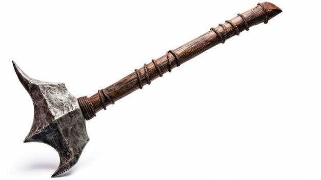 Swiss Halberd Axe on White Background