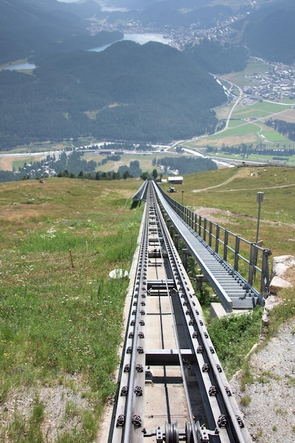 Swiss mountain rack and pinion railway