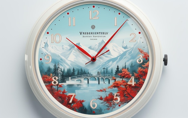 Swiss Railway Clocks Masterpieces of Time on tranparent background generative ai