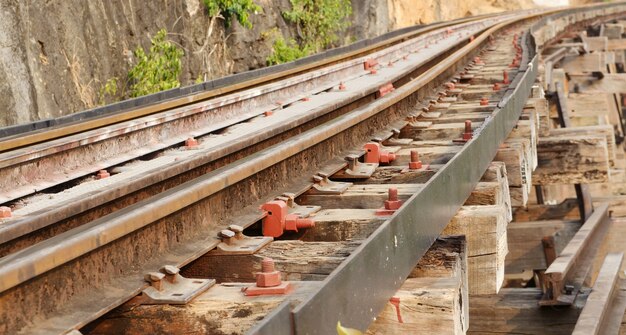 Switch of the old Railway in thailand