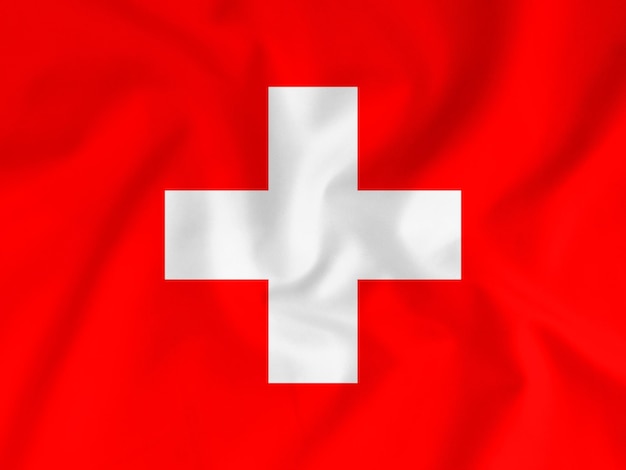 スイス国旗の風景背景