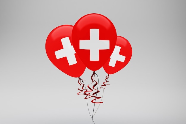 Switzerland Flag Balloons