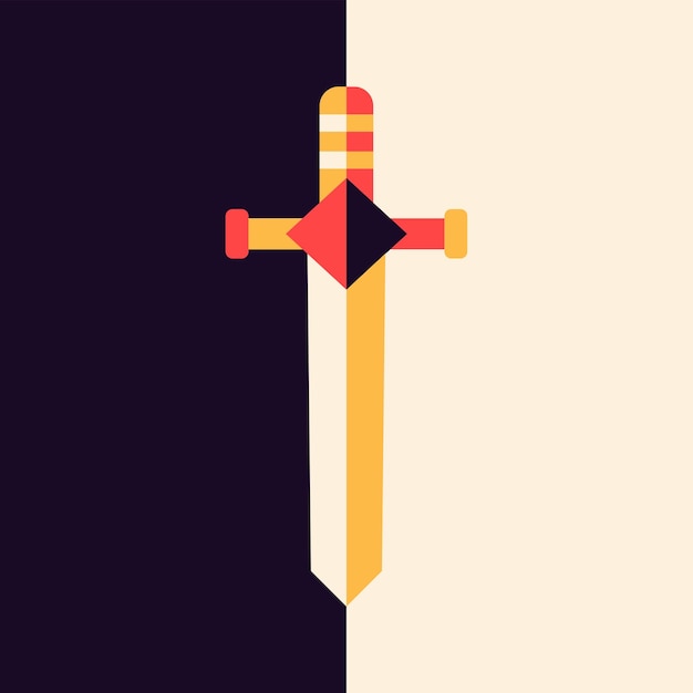 Photo sword flat symbol