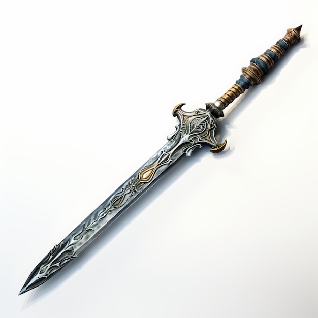 Photo sword isolated on background