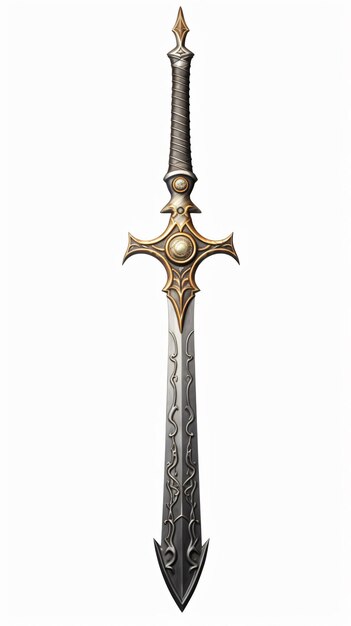 Photo sword isolated on transparent background