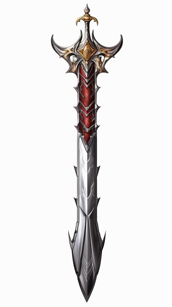 Photo sword isolated on transparent background