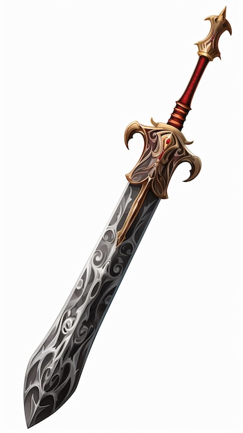 Sword isolated on transparent background