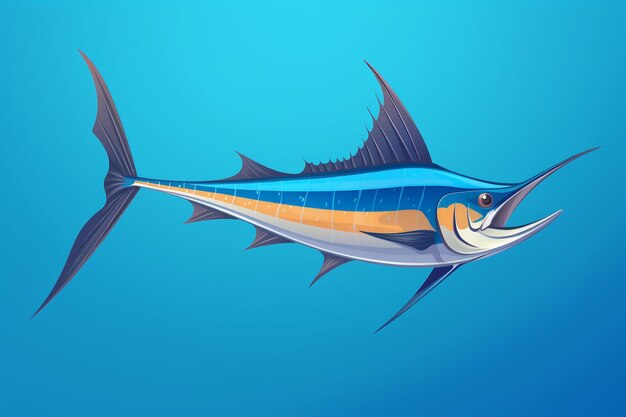 Photo swordfish for fishing design