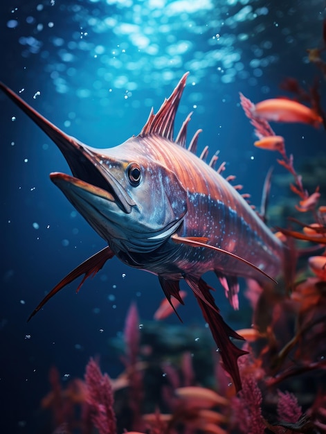 Swordfish in its Natural Habitat Wildlife Photography Generative AI